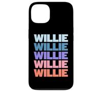 Funny Modern Repeated Text Design First Name Willie Custodia per iPhone 13