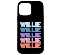 Funny Modern Repeated Text Design First Name Willie Custodia per iPhone 13 Pro Max