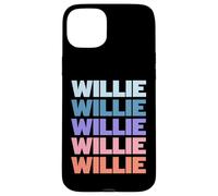Funny Modern Repeated Text Design First Name Willie Custodia per iPhone 15 Plus