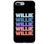 Funny Modern Repeated Text Design First Name Willie Custodia per iPhone 7 Plus/8 Plus