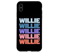 Funny Modern Repeated Text Design First Name Willie Custodia per iPhone XS Max