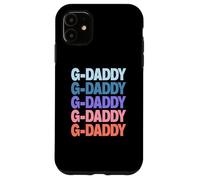 Funny Modern Repeated Text Design G-Daddy Grandpa Granddad Custodia per iPhone 11