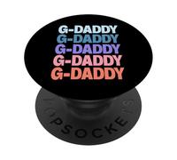 Funny Modern Repeated Text Design G-Daddy Grandpa Granddad PopSockets PopGrip Adesivo