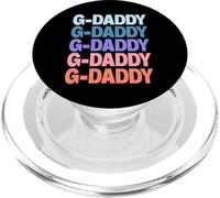 Funny Modern Repeated Text Design G-Daddy Grandpa Granddad PopSockets PopGrip per MagSafe