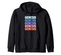 Funny Modern Repeated Text Design Genesis Felpa con Cappuccio