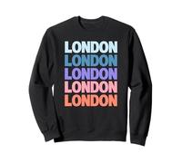 Funny Modern Repeated Text Design London England Felpa