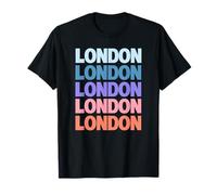 Funny Modern Repeated Text Design London England Maglietta