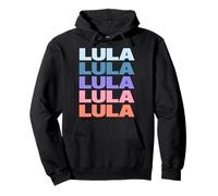 Funny Modern Repeated Text Design Lula Felpa con Cappuccio
