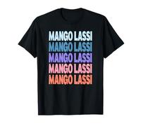 Funny Modern Repeated Text Design Mango Lassi Maglietta