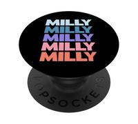 Funny Modern Repeated Text Design Milly PopSockets PopGrip Adesivo