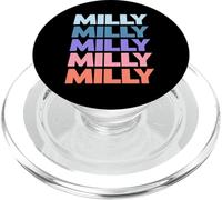 Funny Modern Repeated Text Design Milly PopSockets PopGrip per MagSafe