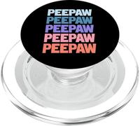Funny Modern Repeated Text Design Peepaw Grandpa Granddad PopSockets PopGrip per MagSafe