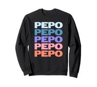 Funny Modern Repeated Text Design Pepo Grandpa Granddad Felpa