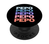 Funny Modern Repeated Text Design Pepo Grandpa Granddad PopSockets PopGrip Adesivo