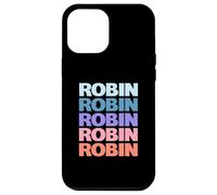 Funny Modern Repeated Text Design Robin Custodia per iPhone 12 Pro Max