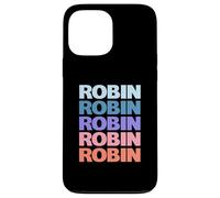 Funny Modern Repeated Text Design Robin Custodia per iPhone 13 Pro Max