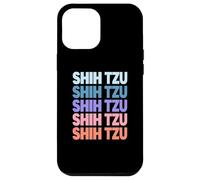 Funny Modern Repeated Text Design Shih Tzu Custodia per iPhone 12 Pro Max