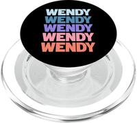 Funny Modern Repeated Text Design Wendy PopSockets PopGrip per MagSafe
