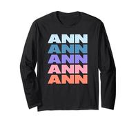 Funny Modern Repetitive Text Design First Name Ann Maglia a Manica