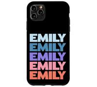 Funny Modern Repetitive Text Design First Name Emily Custodia per iPhone 11 Pro Max