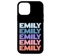 Funny Modern Repetitive Text Design First Name Emily Custodia per iPhone 12 mini