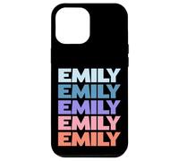 Funny Modern Repetitive Text Design First Name Emily Custodia per iPhone 12 Pro Max
