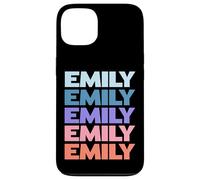 Funny Modern Repetitive Text Design First Name Emily Custodia per iPhone 13