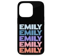 Funny Modern Repetitive Text Design First Name Emily Custodia per iPhone 13 Pro