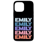Funny Modern Repetitive Text Design First Name Emily Custodia per iPhone 13 Pro Max