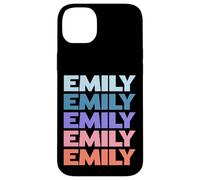 Funny Modern Repetitive Text Design First Name Emily Custodia per iPhone 14 Plus