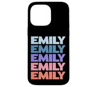 Funny Modern Repetitive Text Design First Name Emily Custodia per iPhone 14 Pro Max