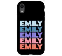 Funny Modern Repetitive Text Design First Name Emily Custodia per iPhone XR