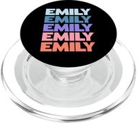 Funny Modern Repetitive Text Design First Name Emily PopSockets PopGrip per MagSafe