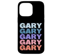 Funny Modern Repetitive Text Design First Name Gary Custodia per iPhone 14 Pro Max