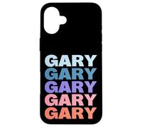 Funny Modern Repetitive Text Design First Name Gary Custodia per iPhone 16 Plus