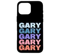 Funny Modern Repetitive Text Design First Name Gary Custodia per iPhone 16 Pro Max