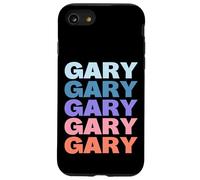 Funny Modern Repetitive Text Design First Name Gary Custodia per iPhone SE (2020) / 7/8