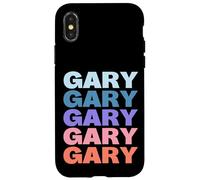 Funny Modern Repetitive Text Design First Name Gary Custodia per iPhone X/XS