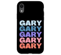 Funny Modern Repetitive Text Design First Name Gary Custodia per iPhone XR