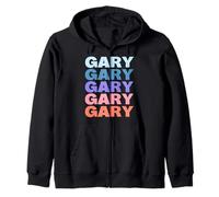 Funny Modern Repetitive Text Design First Name Gary Felpa con Cappuccio