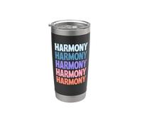 Funny Modern Repetitive Text Design First Name Harmony Bicchiere termico in acciaio inox doppia parete