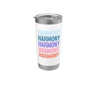 Funny Modern Repetitive Text Design First Name Harmony Bicchiere termico in acciaio inox doppia parete