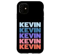 Funny Modern Repetitive Text Design First Name Kevin Custodia per iPhone 11