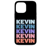 Funny Modern Repetitive Text Design First Name Kevin Custodia per iPhone 13 Pro Max