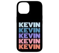 Funny Modern Repetitive Text Design First Name Kevin Custodia per iPhone 14
