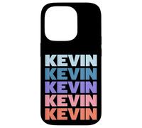 Funny Modern Repetitive Text Design First Name Kevin Custodia per iPhone 14 Pro