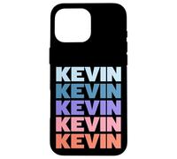 Funny Modern Repetitive Text Design First Name Kevin Custodia per iPhone 16 Pro Max