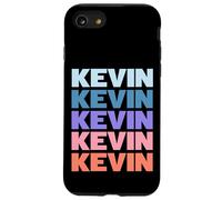 Funny Modern Repetitive Text Design First Name Kevin Custodia per iPhone SE (2020) / 7/8