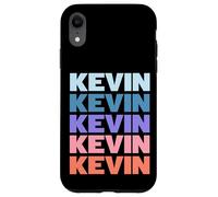 Funny Modern Repetitive Text Design First Name Kevin Custodia per iPhone XR