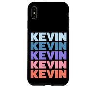 Funny Modern Repetitive Text Design First Name Kevin Custodia per iPhone XS Max